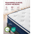 VASAGLE Saltea 140x200 cm cu arcuri individuale Pocket si spuma Memory Gel, sustinere 7 zone, mediu-ferma H3, alb [5]