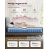 VASAGLE Saltea 140x200 cm cu arcuri individuale Pocket si spuma Memory Gel, sustinere 7 zone, mediu-ferma H3, alb [6]