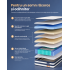VASAGLE Saltea 90x200x25 cm cu sustinere H3 mediu-ferma, arcuri individuale, spuma Memory Gel, husa respirabila si margini intarite, albastru si alb [4]