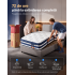 VASAGLE Saltea 90x200x25 cm cu sustinere H3 mediu-ferma, arcuri individuale, spuma Memory Gel, husa respirabila si margini intarite, albastru si alb [6]