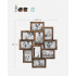 SONGMICS Rama foto de perete din MDF, colaj de 10 fotografii, 60x49cm, maro rustic [4]
