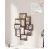 SONGMICS Rama foto de perete din MDF, colaj de 10 fotografii, 60x49cm, maro rustic [5]