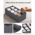 SONGMICS Organizatoare dulap sau sertar, set 8 cutii de depozitare a lenjeriei de corp, pliabile, 64x48x10cm, gri [7]