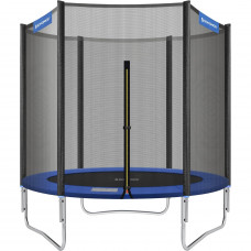 SONGMICS Trambulina pentru copii cu plasa de protectie exterioara, diametru 183 cm, 100 kg, albastru