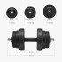 SONGMICS Set 2 gantere reglabile pentru fitness, 2x10 kg, cu discuri ajustabile, negru [8]