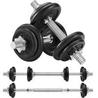 SONGMICS Set gantere si haltera reglabile, integral din otel, 20kg SONGMICS Set gantere si haltera reglabile, integral din otel, 20kg