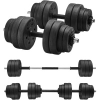 SONGMICS Set gantere si haltera reglabile 2x15kg cu bara din otel SONGMICS Set gantere si haltera reglabile 2x15kg cu bara din otel