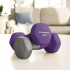 SONGMICS Set gantere hexagonale 2x2 kg, fonta cu invelis neopren, maner ergonomic antialunecare, mov [6]