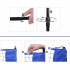 SONGMICS Fileu badminton portabil cu geanta transport, pentru tenis si volei, 400x103 cm, inaltime reglabila pana la 155 cm, albastru [3]