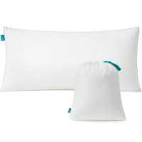 SONGMICS Perna cu suprafata textila moale, sac de depozitare, 40x80 cm, umplutura 800 g, alb SONGMICS Perna cu suprafata textila moale, sac de depozitare, 40x80 cm, umplutura 800 g, alb