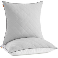 SONGMICS Set de 2 perne reversibile cu 2 fete pentru iarna sau vara, 80x80 cm, umplutura 1200 g, alb