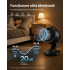 SONGMICS Ventilator de masa silentios cu telecomanda, oscilatie 70°, 8 viteze si afisaj LED, 25x26x38 cm, negru [5]
