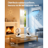 SONGMICS Ventilator de masa silentios cu telecomanda, oscilatie 70°, 8 viteze si afisaj LED, 25x26x38 cm, alb [2]