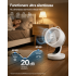 SONGMICS Ventilator de masa silentios cu telecomanda, oscilatie 70°, 8 viteze si afisaj LED, 25x26x38 cm, alb [3]