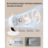 SONGMICS Ventilator de masa silentios cu telecomanda, oscilatie 70°, 8 viteze si afisaj LED, 25x26x38 cm, alb [5]