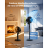 SONGMICS Ventilator cu picior reglabil pe inaltime, silentios 20 dB, 24 W, 15 viteze, telecomanda, oscilatie 120°, negru [2]