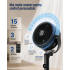 SONGMICS Ventilator cu picior reglabil pe inaltime, silentios 20 dB, 24 W, 15 viteze, telecomanda, oscilatie 120°, negru [3]