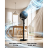 SONGMICS Ventilator cu picior reglabil pe inaltime, silentios 20 dB, 24 W, 15 viteze, telecomanda, oscilatie 120°, negru [7]