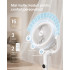 SONGMICS Ventilator cu picior reglabil pe inaltime, silentios 20 dB, 24 W, 15 viteze, telecomanda, oscilatie 120°, alb [2]