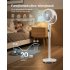 SONGMICS Ventilator cu picior reglabil pe inaltime, silentios 20 dB, 24 W, 15 viteze, telecomanda, oscilatie 120°, alb [7]