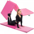 Saltea fitness groasa pentru antrenamente gimnastica, pliabila, 180x60x5,5cm, roz [21]
