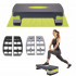 Stepper aerobic, ajustabil in 3 trepte, gri/verde, greutate maxima 250 kg, cu covoras de protectie [9]