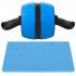 Aparat fitness tip roata pentru abdomene cu covor din spuma, albastru negru [2]