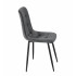 Scaun dining tapitat cu velur moale, sezut si spatar profilat cu matlasare geometrica, picioare metalice, maxim 120 kg, inaltime sezut 49 cm, dimensiu [6]