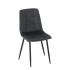 Scaun dining tapitat cu velur moale, sezut si spatar profilat cu matlasare geometrica, picioare metalice, maxim 120 kg, inaltime sezut 49 cm, dimensiu [7]