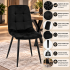 Scaun dining tapitat cu velur moale, sezut si spatar profilat cu matlasare geometrica, picioare metalice, maxim 120 kg, inaltime sezut 49 cm, dimensiu [2]