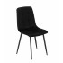 Scaun dining tapitat cu velur moale, sezut si spatar profilat cu matlasare geometrica, picioare metalice, maxim 120 kg, inaltime sezut 49 cm, dimensiu [5]