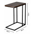 Masuta de cafea, cu cadru de otel, stil industrial, 30x48x59 cm, maro rustic [2]