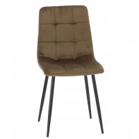 Scaun living tapitat cu catifea, spatar matlasat, 44x54x89 cm, maro Scaun living tapitat cu catifea, spatar matlasat, 44x54x89 cm, maro