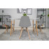 Scaun dining Scandinav pentru bucatarie, 38x42x82cm, gri [12]