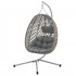 Leagan tip cuib suspendat, cu perna, cadru metalic si cos PE, 103x95x185 cm, gri [7]