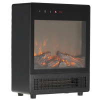 Semineu electric cu efect de flacara, 2000W, 2 trepte, termostat, 29x16x39 cm, negru Semineu electric cu efect de flacara, 2000W, 2 trepte, termostat, 29x16x39 cm, negru