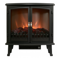 Semineu electric cu efect de flacara, 1800W, 2 trepte, ventilator incorporat, 63x35x70 cm, negru Semineu electric cu efect de flacara, 1800W, 2 trepte, ventilator incorporat, 63x35x70 cm, negru