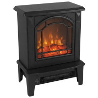 Semineu electric independent 1800W cu efect realist de flacara, 2 trepte de incalzire, panou tactil, flacara decorativa independenta de incalzire, 36x