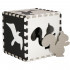 Covor din spuma pentru copii, tip puzzle animale, 52 piese, termoizolant, 150x150 cm, gri negru [3]