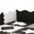 Covor din spuma pentru copii, tip puzzle animale, 52 piese, termoizolant, 150x150 cm, gri negru [13]