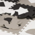 Covor din spuma pentru copii, tip puzzle animale, 52 piese, termoizolant, 150x150 cm, gri negru [15]