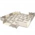 Covor din spuma pentru copii, tip puzzle animale, 52 piese, termoizolant, 150x150 cm, gri crem [7]