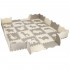 Covor din spuma pentru copii, tip puzzle animale, 52 piese, termoizolant, 150x150 cm, gri crem [8]