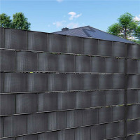 Panou de gard pentru intimitate in gradina, PVC, 50 x 0.05 m, gri antracit