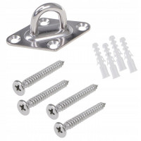 Kit de fixare pentru prelate de soare sau hamace, otel, 9 elemente