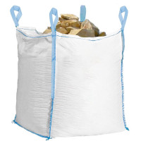 Sac gradina big bag pentru frunze si deseuri vegetale, 900 L, 1000 kg, 92x92x100 cm, alb