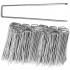 Set 100 de ancore metalice tip U pentru fixare panza anti-buruieni, 15x3 cm, argintiu [5]