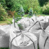 Sac gradina big bag cu evacuare in partea de jos, pentru frunze si deseuri vegetale, 1300 L, 1000 kg, 90x90x160 cm, alb [6]