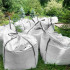 Sac gradina big bag cu evacuare in partea de jos, pentru frunze si deseuri vegetale, 1300 L, 1000 kg, 90x90x160 cm, alb [7]