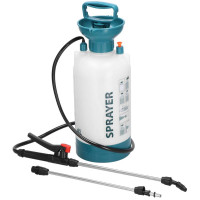 Pompa de stropit manual 8L cu lance reglabila 63 cm, 2 duze si curea de umar Pompa de stropit manual 8L cu lance reglabila 63 cm, 2 duze si curea de umar